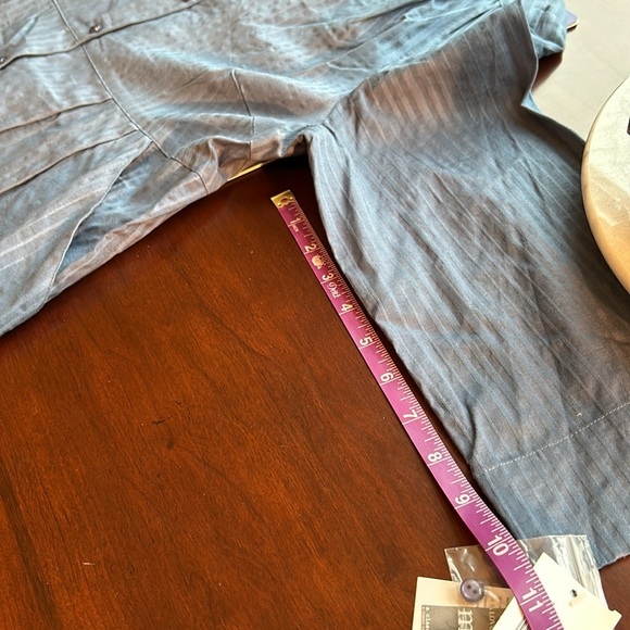 Mac & Jac ladies blouse with interest 3/4 sleeve & pockets NWT pinstriped sz 10 - Picture 13 of 15